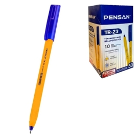 Ручка шариковая " Pensan " Yellow 1,0мм, синяя, трехгранный корпус