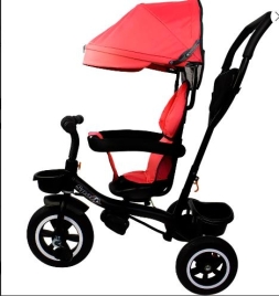 Велосипед трехколесный красный FG240528291L-1 колеса прорезиненные, 0"/8"