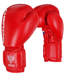 Перчатки боксерские BoyBo TITAN,IB-23 (одобрены ФРБ), красный (12 OZ) 9951435