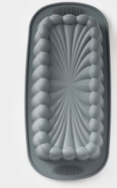 Форма для выпечки с ручками Доляна «Кекс», 27×13×6 см, силикон, серая