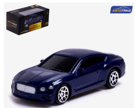 Машина металлическая BENTLEY CONTINENTAL GT, 1:64, цвет синий   7152985