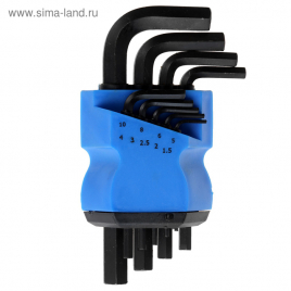 Набор ключей шестигранных TUNDRA black, CrV, 1.5 - 10 мм, 9 шт. 2354398						