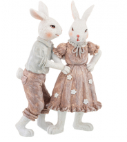 Фигурка декор. 9,5*4,5*14,5 см "Танцующие кролики"