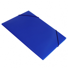 Папка на резинках " KWELT " А4 синяя, толщина - 15мм, пластик 0,5мм, текстура поверхности- песок, не