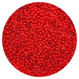 Бисер " Tukzar " 2мм*50гр красный тонированный, круглый, пакет
