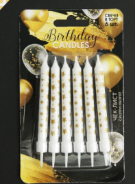 Свечи в торт "Birthday Candle",6 шт,  9 х 15 см   5486331