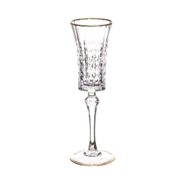 Набор бокалов для шампанского Lady Diamond золотая полоса 150 мл (6 шт)