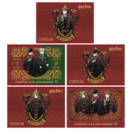 Альбом А4 30л " Hatber " Гарри Поттер (ассорти), на скобе, обложка- мелованный картон, блок- офсет 1