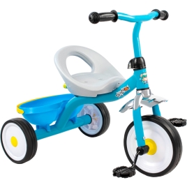 Велосипед трехколесный голубой JTR04-1 колеса EVA, Предназначен для  развлечения и развития навыков 