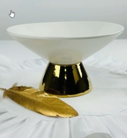 163-010 Конфетница 18см на ножке MULTICOLOR в под.уп.(х18)Фарфор