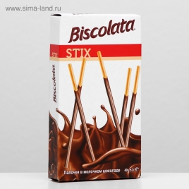 Палочки BISCOLATA  шоколадные в асс-те 40 г (24 шт/уп)