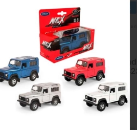 Модель 1:38 Land Rover Defender I, пруж. мех., цв. в асс. 42392W