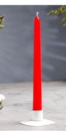 Свеча античная, 2.2×25 см, лакированная красная