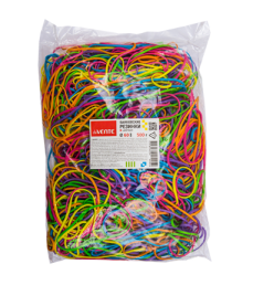 Резинка банковская " deVente " цветная 500г, длина 60мм, каучук