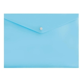 Папка-конверт на кнопке Calligrata Pastel A4 180мкм, голубой 9784325