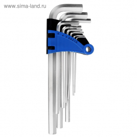 Набор ключей шестигранников TUNDRA comfort, CrV 1.5 - 10 мм 9 штук удлиненные 2354392															