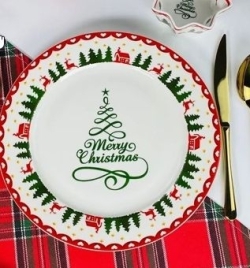 164-039 Набор из 6 тарелок 27см НОВЫЙ ГОД в под.уп.(х4)Фарфор