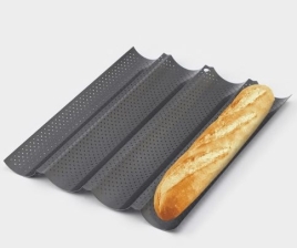 Форма для выпечки Доляна «Багет», 38×31×2.5 см, перфорированная, антипригарное покрытие