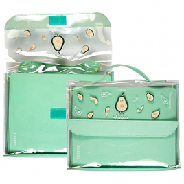 Дневник 1-11 класс искусственная кожа " deVente " Avocado поролон, шелкография, ляссе, папка с ручко