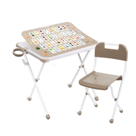 Стол+стул (КАМ-Р/1 с азбукой бежевый) КАМ-Р/1