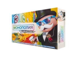 Игра настольная " Монополия " для миллениалов, в наборе: игровое поле, 6 фишек, 16 карточек направле