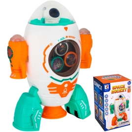 Игрушка на батарейках ZR175 Ракета в коробке,Предназначен для детей в качестве игрушки, Материал: пл