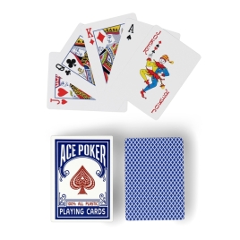 Карты игральные пластиковые "Ace Poker", 30 мкм, 8.8 х 6.3 см, синяя рубашка   9915744