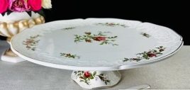 205-387 Тортовница 36см. ДОМИНИКА с лопаткой в под.уп.(х4)Фарфор