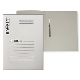 Скоросшиватель картонный Дело " KWELT " А4 220г/м2 немелованный, белый