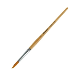 Кисть " Сонет " синтетика круглая №5( 5мм) короткая ручка пропитанная лаком, 10228010/110922/3319109