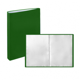Папка  10файлов " KWELT " А4 зеленая, пластик 0,5мм, индивидуальный штрихкод