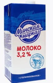 Молоко МИНСКАЯ МАРКА 3,2% 1 л (12 шт/уп)