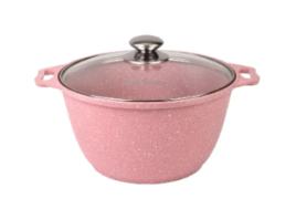 Кастрюля 4л со стеклянной крышкой,АП линия "Trendy style" (rose)