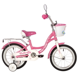 Велосипед 14" NOVATRACK BUTTERFLY, розовый 10323019