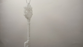 Елочная игрушка ключ белый 91-7