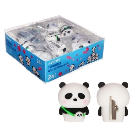Точилка 1 отверстие дизайн deVENTE Panda с покрытием Soft Touch 8031313 10206514