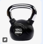 Гиря 10 кг обрезиненная с хромированной ручкой