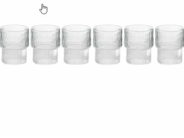 Набор стаканов JEWEL Сильва 320 мл 6 предметов (боросиликатное стекло)