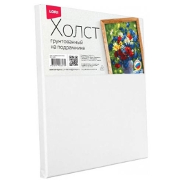 Холст " Lori " 20*20см на подрамнике, хлопок, мелкозернистый, грунтованный