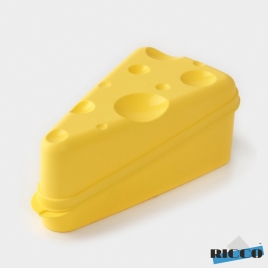 Контейнер для сыра 19,8х10,6х7,5см, цвет желтый треугольный 9664106