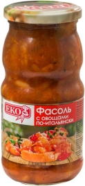 Фасоль ЕКО с овощами по-итальянски с/б 510 г (12 шт/уп)