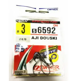 Крючки OWNER SUPER NEEDLE POINT 6562 CHINU DOUSKI №3, упаковка 10 пачек. (Арт-SK.03)