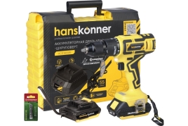 Дрель HANSKONNER ударная 18B HCD1855RI 																											