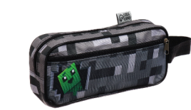 Пенал мягкий 2 отд. Объем 100*220*70 боковой карман, с ручкой "Пиксельный мир"   9423418