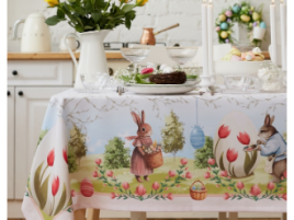Скатерть Доляна Easter garden 145*215 +/- 3 см, 100% п/э 10343568