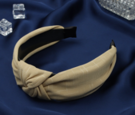 Ободок для волос "Эдит" 4 см, горчичиный   10530928