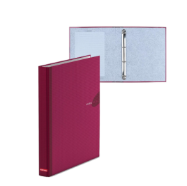 Папка на 4 кольцах А4 ламинир WORK INSIDE бургунди 19875 789776