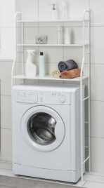 Стеллаж над стиральной машинкой, 68.5×156×26 см, белый