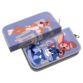 Пенал-книжка с наполнением " Erich Krause " 1 отделение 110*205*25мм Простоквашино, Идея, текстиль, 