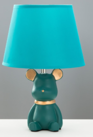 Настольная лампа "Медвежонок" Е14 40Вт зелёный 22,5х22,5х33,5 см   9335333